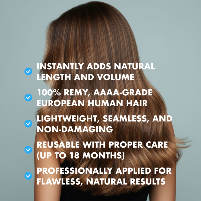 Premium Tape-In Human Hair Extensions - Image 3