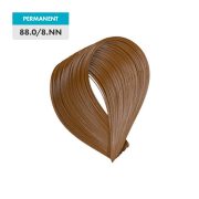 A smooth lock of light blonde hair