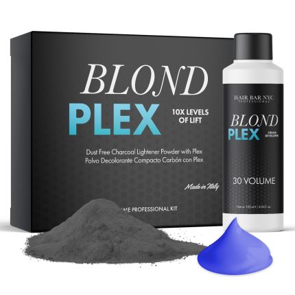 Blond Plex Charcoal Lightener and Violet Developer Kit with Samples