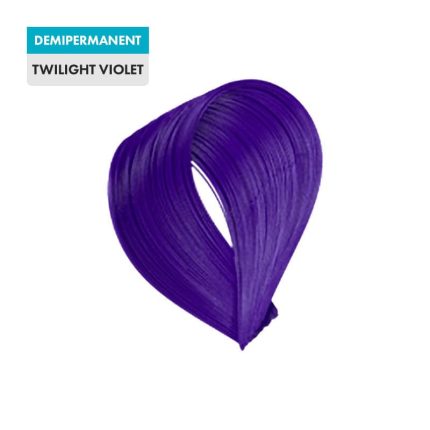 A swirl of richly pigmented purple hair color