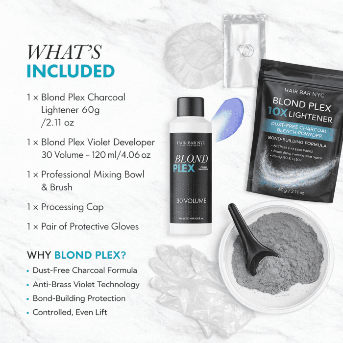 Blond Plex Charcoal Lightener Home Kit - Image 13